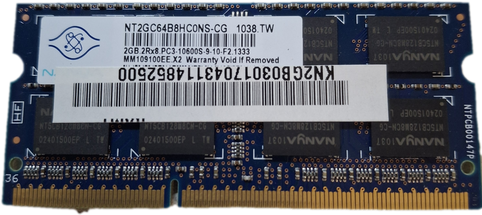 2GB DDR3 Arbeitsspeicher RAM  TravelMate 8572