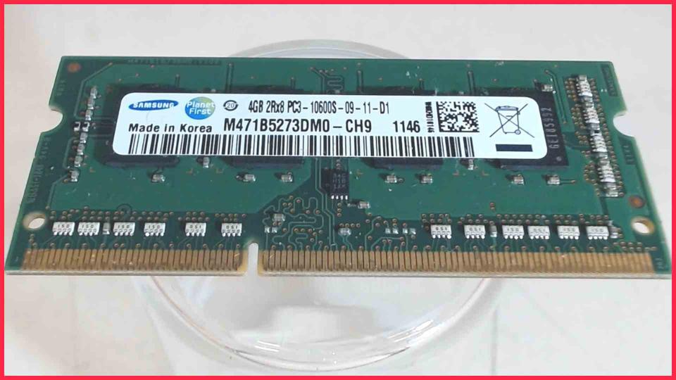 4GB DDR3 Arbeitsspeicher RAM Samsung PC3-10600S-09-11-D1 Terra Clevo 1748 W270HU