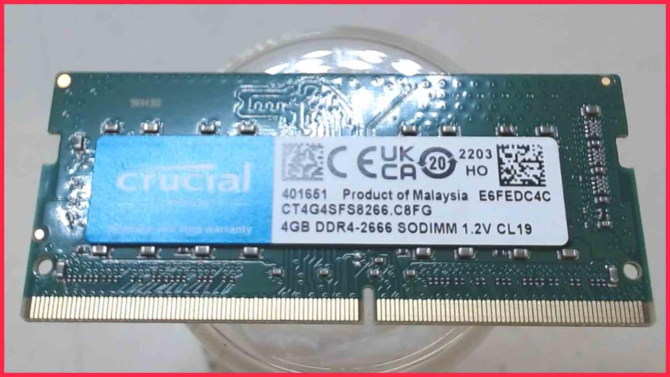4GB DDR4 Arbeitsspeicher RAM Crucial 2666 SODIMM HP ProDesk 400 G5