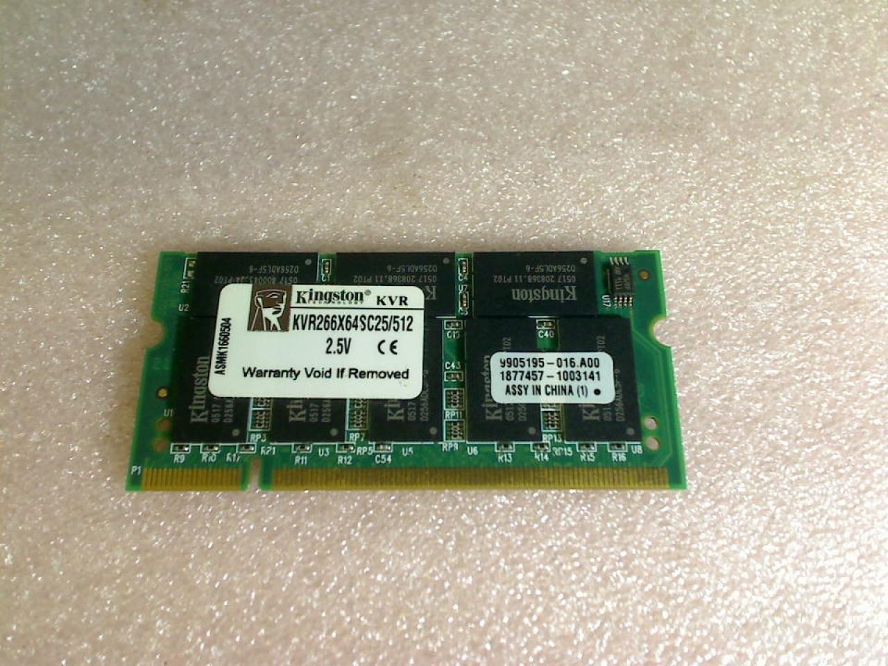 512MB DDR Arbeitsspeicher RAM Kingston PC-2100S SODIMM IBM ThinkPad 2373 T40 (3)