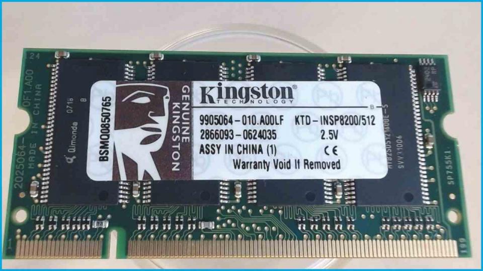 512MB DDR Arbeitsspeicher RAM Kingston PC2100 Dell Latitude D500 PP05L