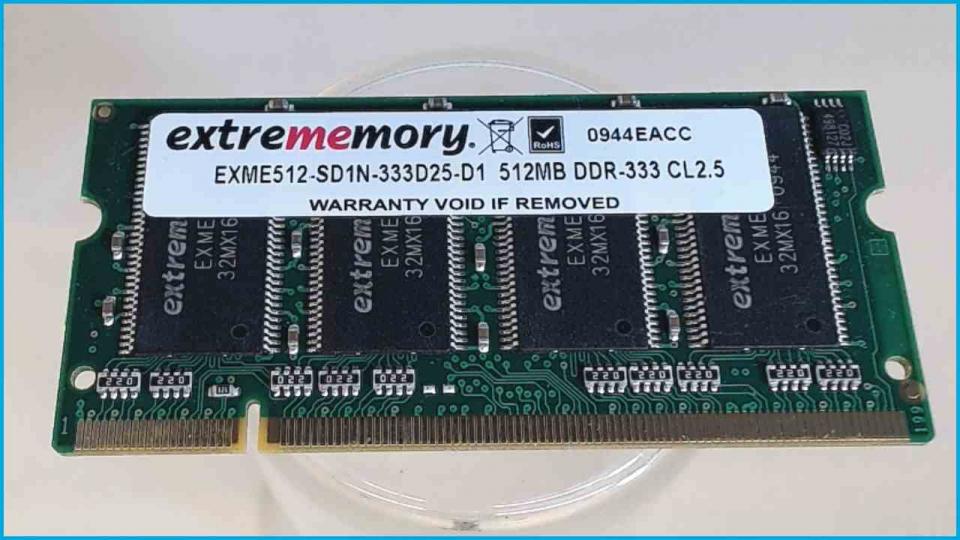 512MB DDR Arbeitsspeicher RAM extrememory 333 CL.2.5 LifeBook C1110D C Series