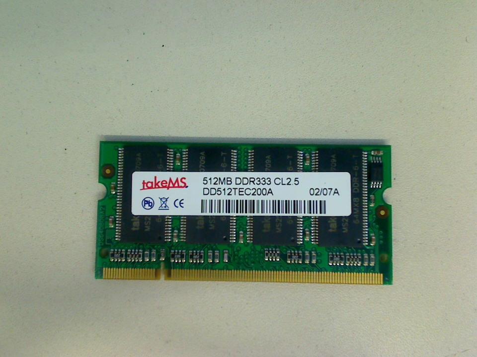 512MB DDR Arbeitsspeicher RAM takeMS DDR333 CL2.5 SODIMM Yakumo 8050