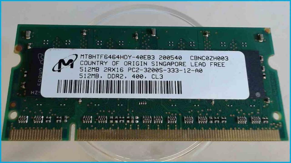512MB DDR2 Arbeitsspeicher RAM Micron PC2-3200S Clevo Style-Note M57U M70U
