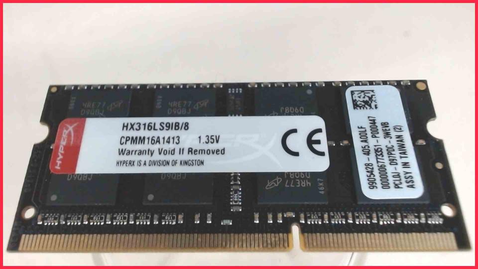 8GB DDR3 Arbeitsspeicher RAM HyperX Schenker XMG C504 P35