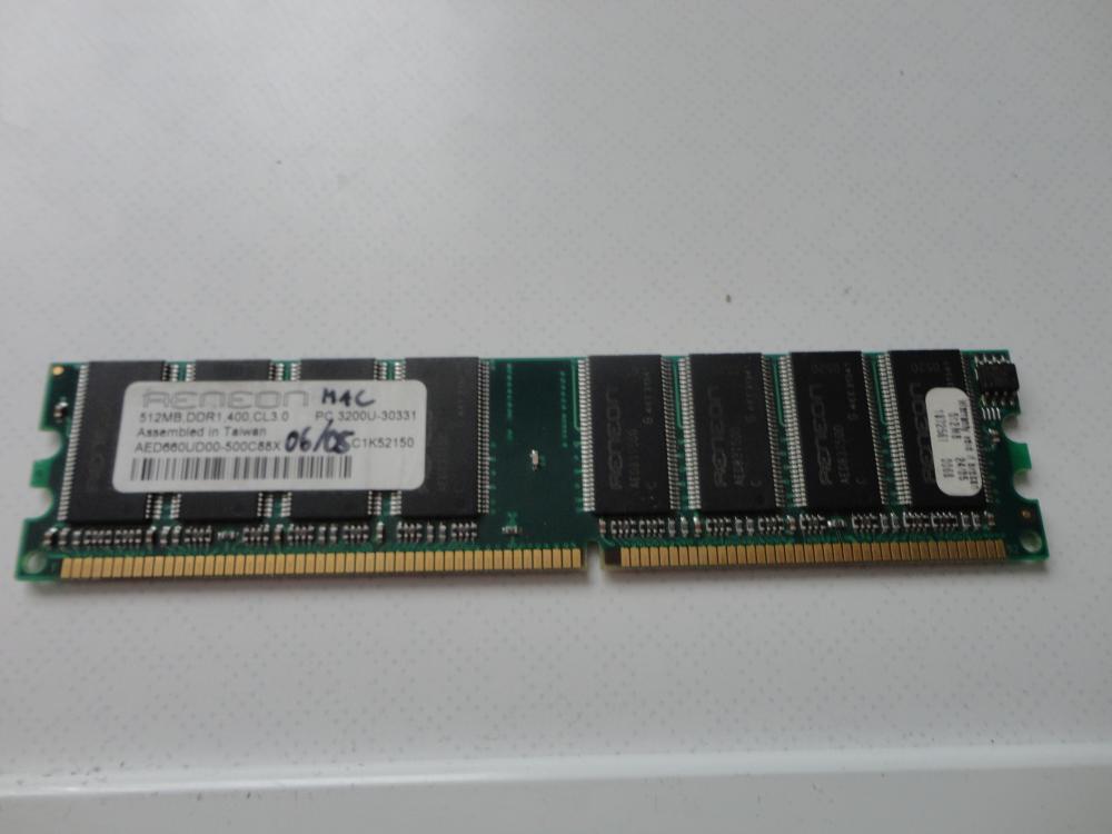 ARBEITSSPEICHER RAM DDR1 400MHZ CL3 Apple RENEON PC3200U 512MB