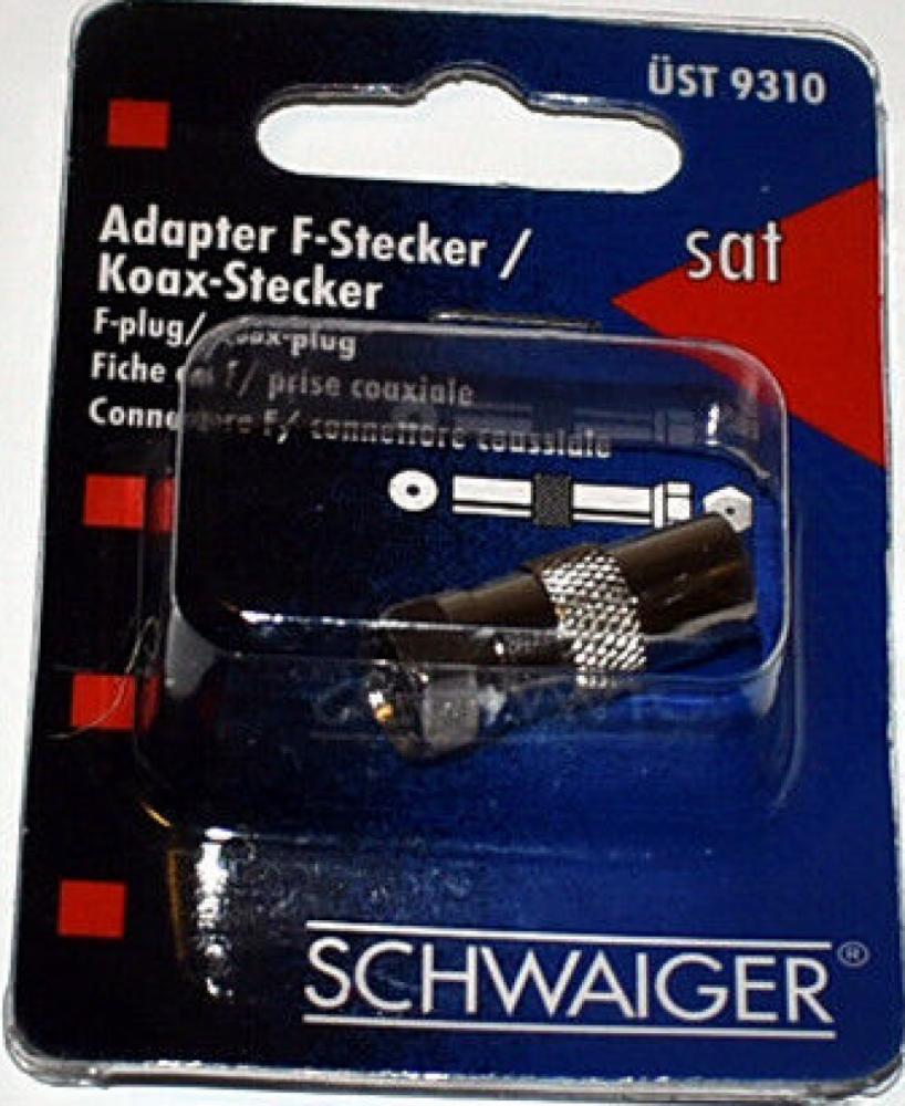 adapter F-Plug - Koax-Plug SAT ÜST9310 Schwaiger Neu OVP