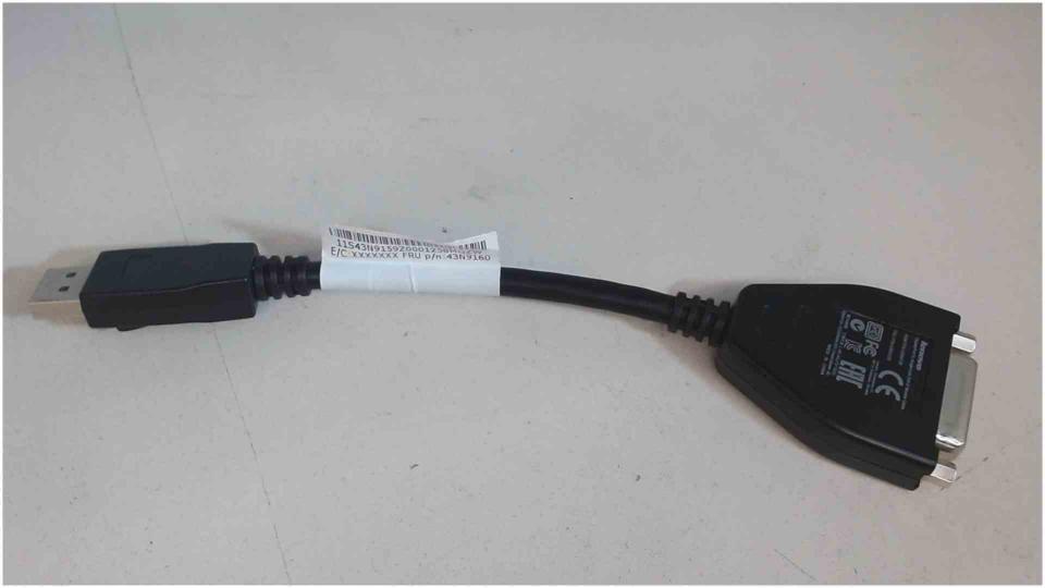 Adapter cable DisplayPort to Single-Link DVI-D Lenovo 43N9160