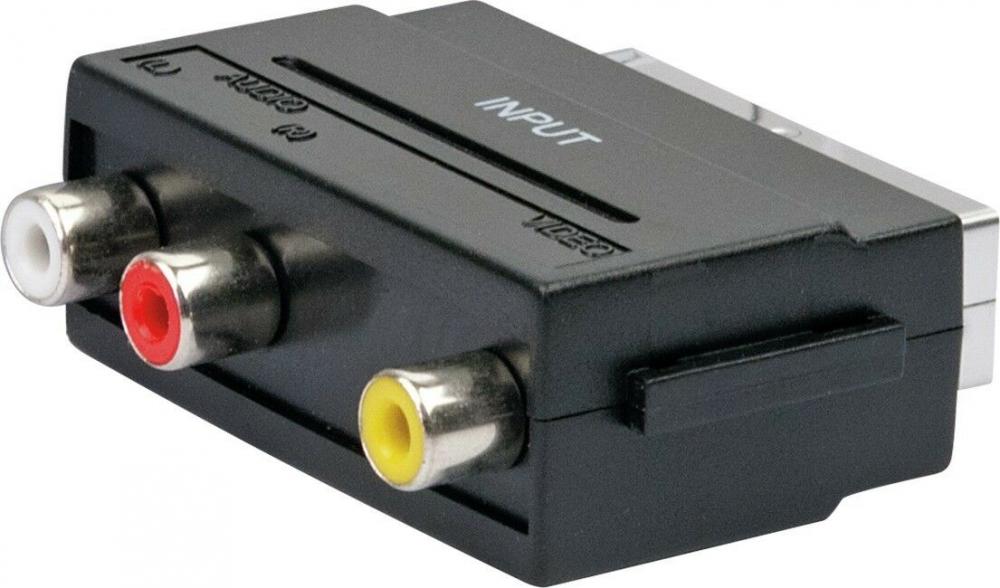 adapter Scart Video AV - 3xCinch IN SCA7300 021 Schwaiger Neu OVP