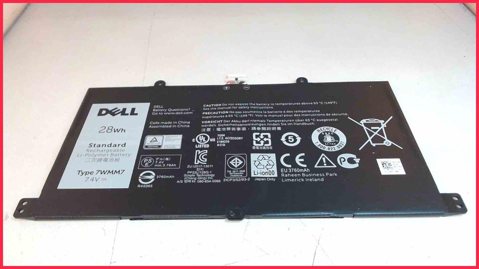 Akku Batterie 7.4V 3760mAh 7WMM7 Dell K12A 01T0VY