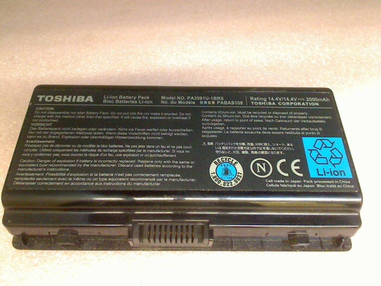 Akku Battery 14.4V 2000mAh PABAS108 Toshiba Satellite L40-139