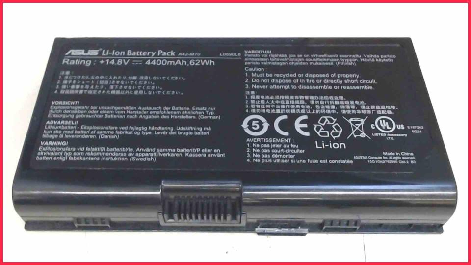 Akku Battery 14.8V 4400mAh 62Wh A42-M70 Asus X73S
