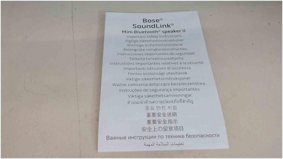 Anleitung Bose SoundLink Mini II 416912