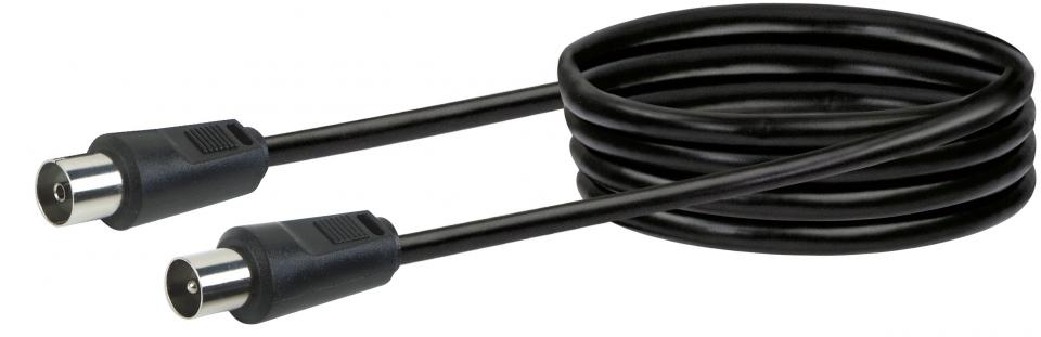 Antenna connection cable (75 dB) IEC (3m) Schwarz KVK 230 Schwaiger Neu OVP
