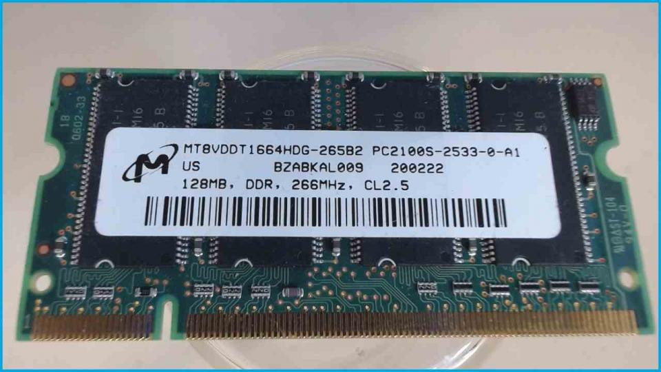 Arbeitsspeicher Ram 128MB DDR 266 CL.2.5 Micron PC2100S-2533-0-A1