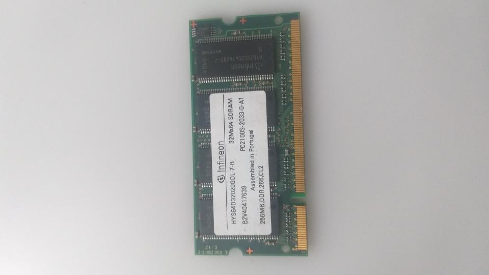 Arbeitsspeicher Ram 32MX64 SDRAM 256MB DDR 266 Infineon PC2100S-2033-0-A1