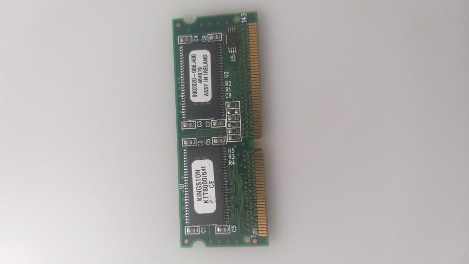 Arbeitsspeicher Ram 64MB PC100 SDRAM 100MHZ Kingston KTT8000/64I CE