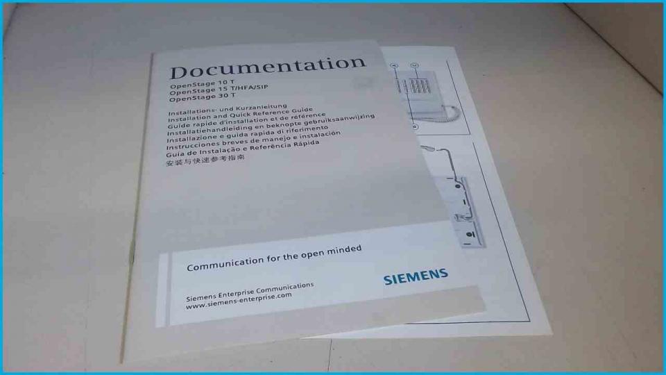Bedienungsanleitung 10T 15T/HFA/SIP Siemens Openstage 30T