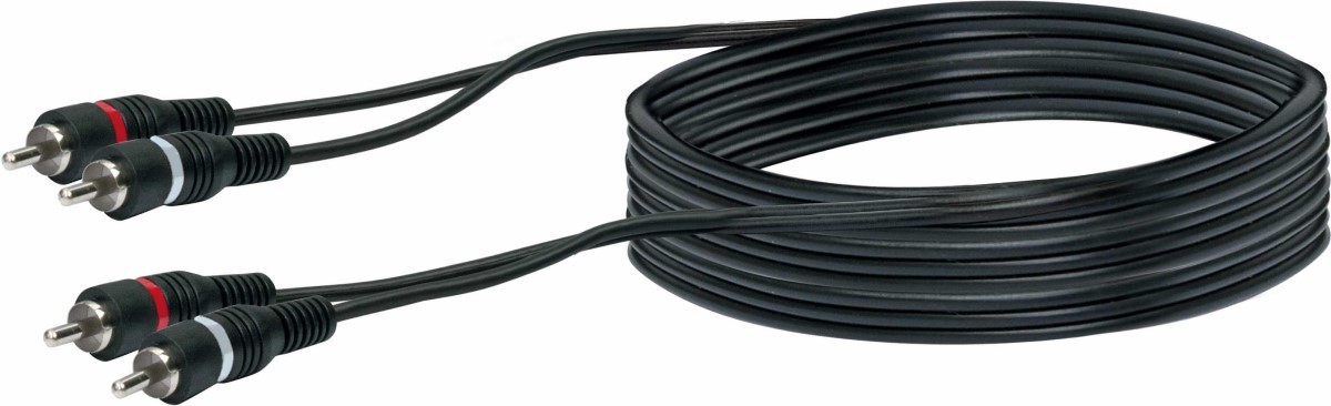 CINCH Audio Verbindung Kabel (5m) RCA Stecker/Stecker CIK5450 Schwaiger Neu OVP