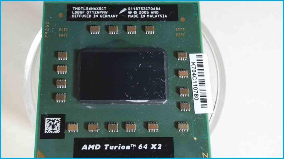 CPU Prozessor 1.8 GHz AMD Turion 64 X2 TL-56 MSI MS-6837D