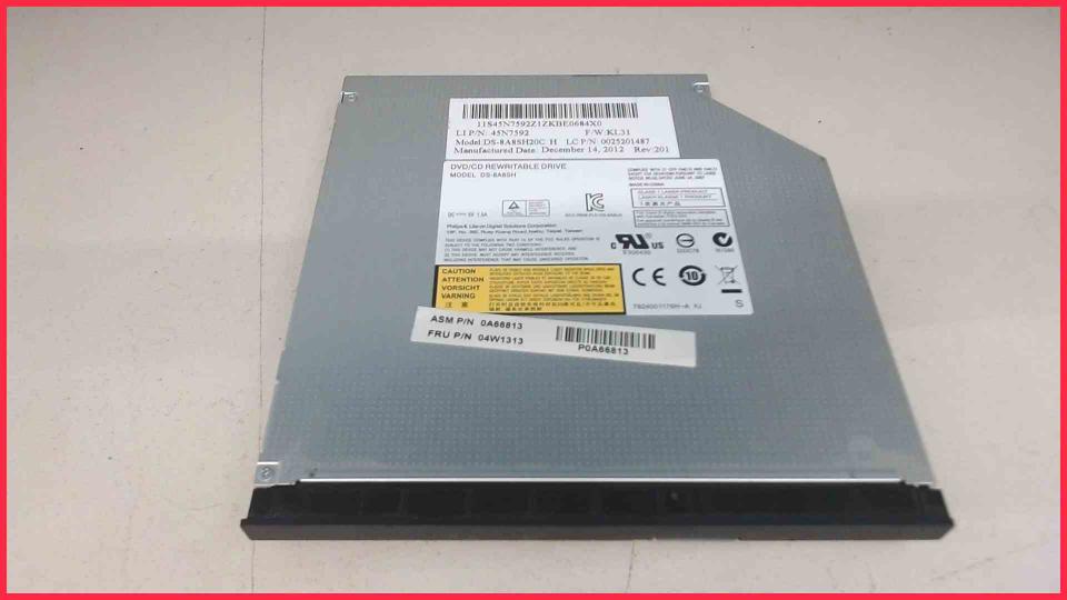 DVD Brenner Writer & Blende DS-8A8SH SATA Lenovo ThinkPad L530 2481-3OG