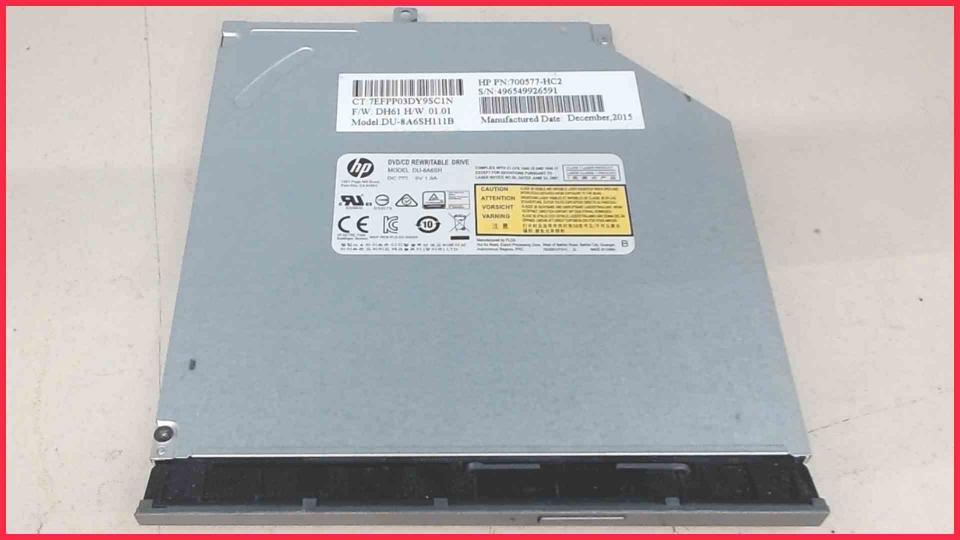 DVD Brenner Writer & Blende DU-8A6SH111B HP ProBook 450 G2