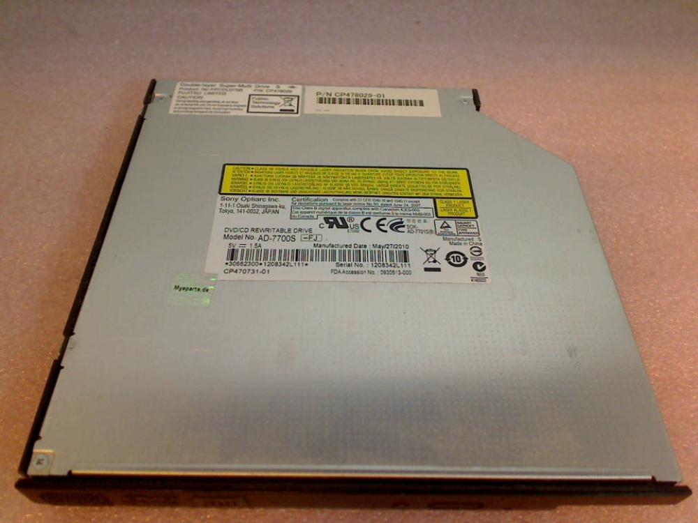 DVD Brenner Writer & Blende Sony AD-7700S SATA Fujitsu Lifebook S710