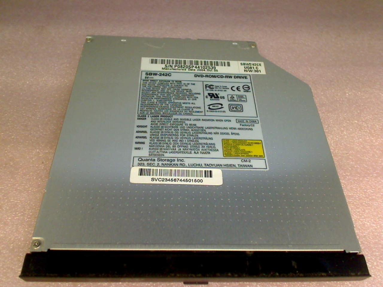 DVD-ROM Laufwerk Modul + Blende SBW-242C Averatec 5500 AV5505-GE1
