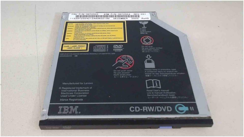 DVD-ROM Laufwerk Modul CD-RW UJDA765 AT/IDE ThinkPad T43 1871