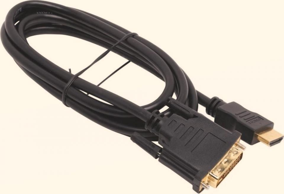 DVI-D Monitorkabel auf HDMI vergoldet (1.5m) Schwarz OBI Neu OVP