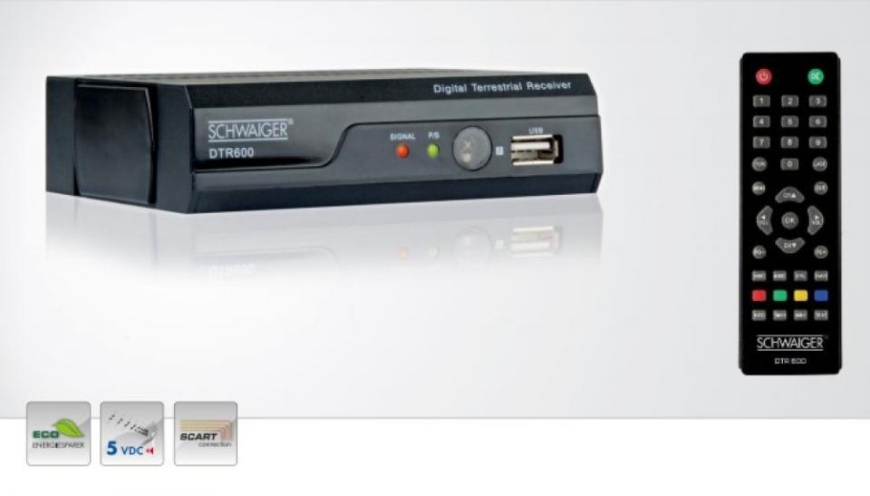 Digitaler Terrestrischer Receiver DTR 600 Schwaiger Neu OVP