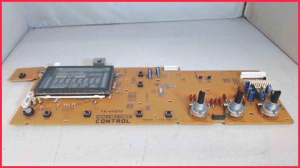 Elektronik Board Platine Bedienfeld Control 1-706-494-14 Sony TA-AV570