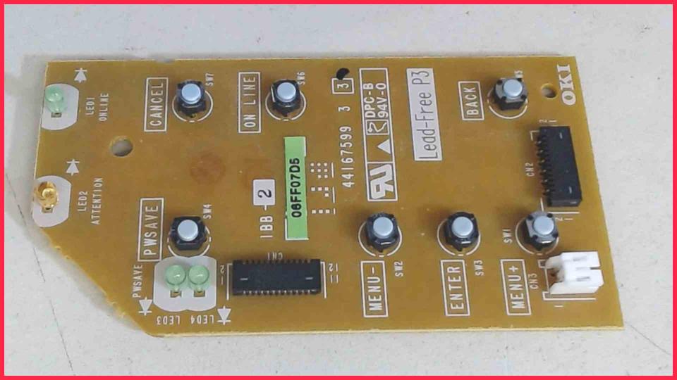 Elektronik Board Platine LCD Bedienfeld 44167599 OKI C510dn