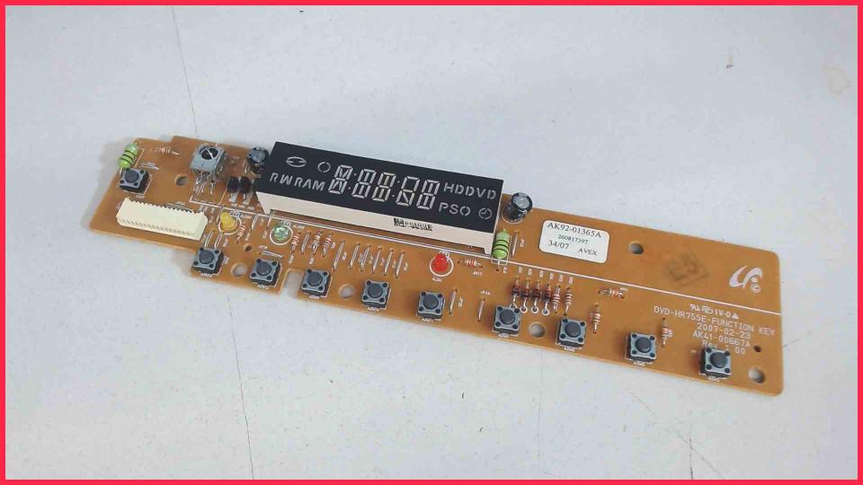 Electronic Board LCD Control Panel DVD-HR755E Samsung DVD-HR753