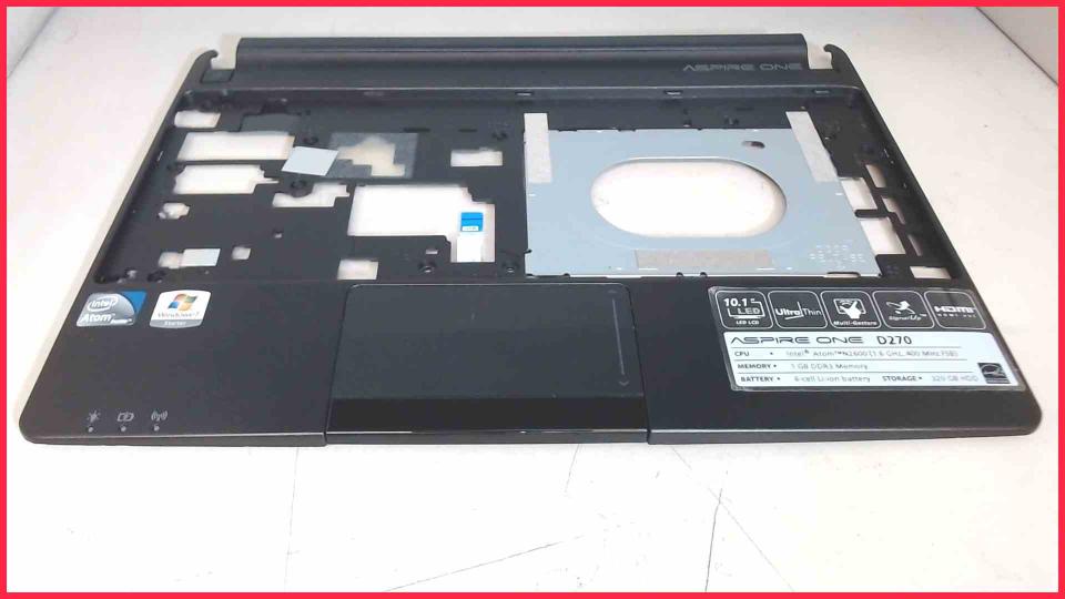 Gehäuse Oberschale Handauflage mit Touchpad  Acer Aspire One D270 ZE7 -3