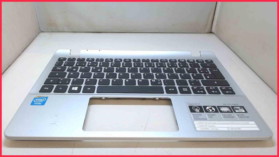 Gehäuse Oberschale & Tastatur Deutsch  Aspire E11 E3-111-C6LG ZHJ