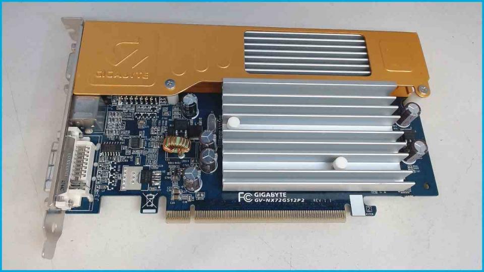 Grafikkarte PCIe DVI VGA S-Video Gigabyte NVIDIA GeForce 7200 GS, 256MB GDDR2