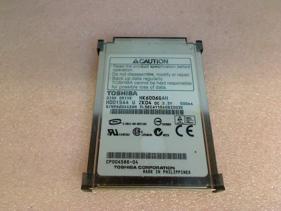 HDD Festplatte 1,8" 60GB Toshiba MK6006GAH Fujitsu LifeBook P7120
