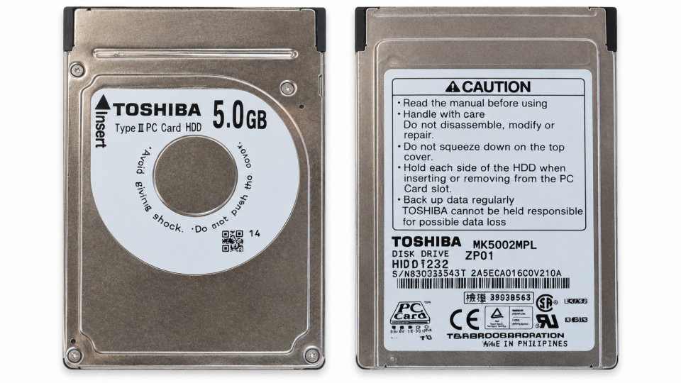 HDD Festplatte 1,8" PCMCIA / PC Card Toshiba 5GB MK5002MPL HDD1232