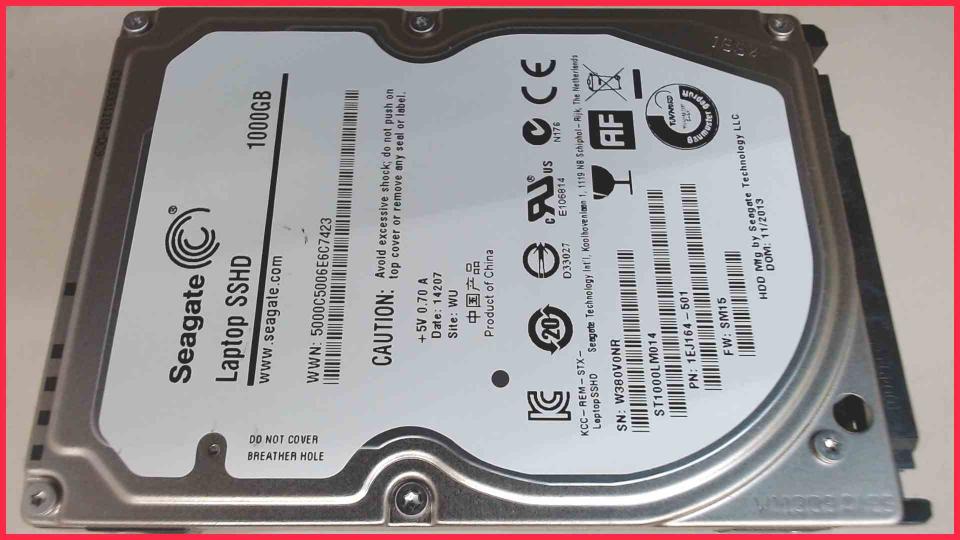 HDD Festplatte 2,5" 1000GB 1TB SATA Seagate ST1000LM014 (2835h)