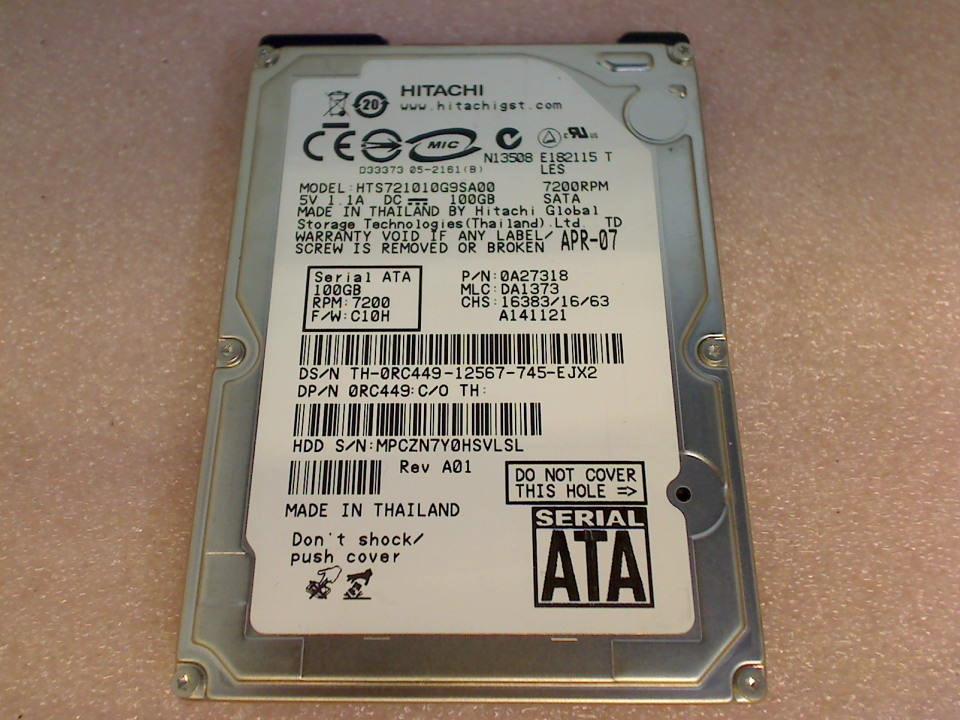 HDD Festplatte 2,5" 100GB HTS721010G9SA00 SATA Hitachi