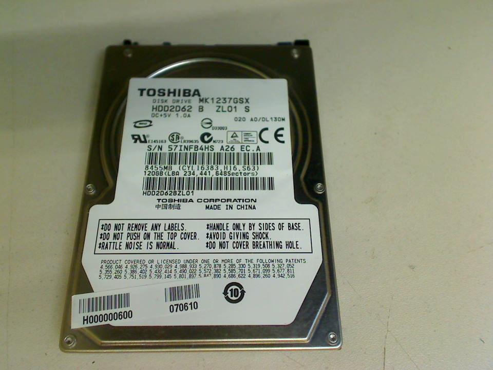 HDD Festplatte 2,5" 120GB HDD2D62 B ZL01 S (SATA) Asus X50RL