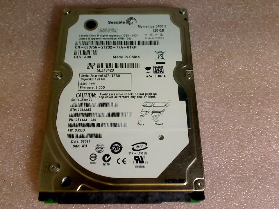 HDD Festplatte 2,5" 120GB ST9120822AS (SATA) Seagate