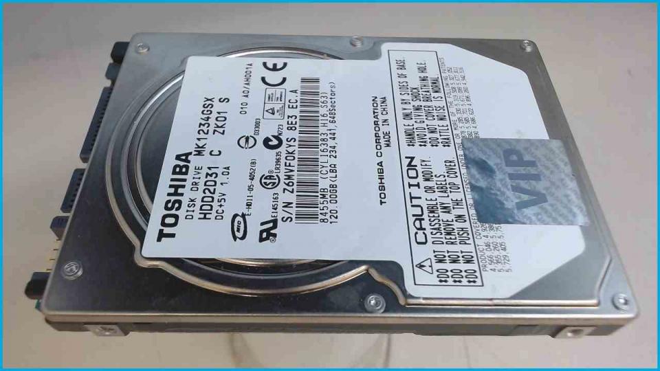 HDD Festplatte 2,5" 120GB Toshiba HDD2D31 SATA HP Pavilion dv6000 dv6328eu