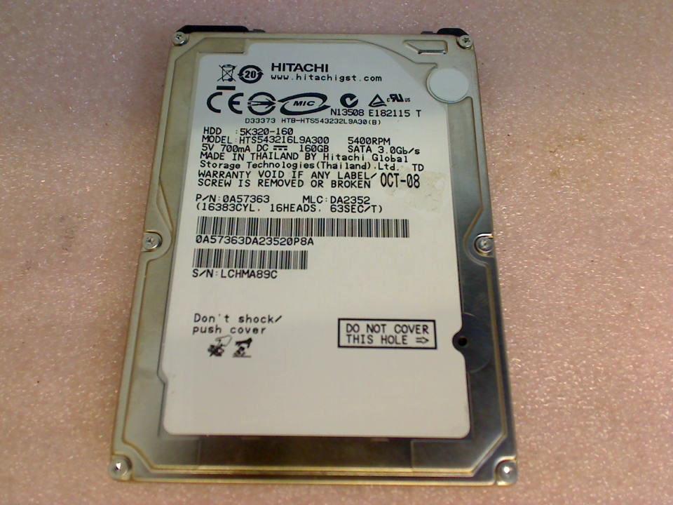HDD Festplatte 2,5" 160GB 5K320-160 SATA Hitachi