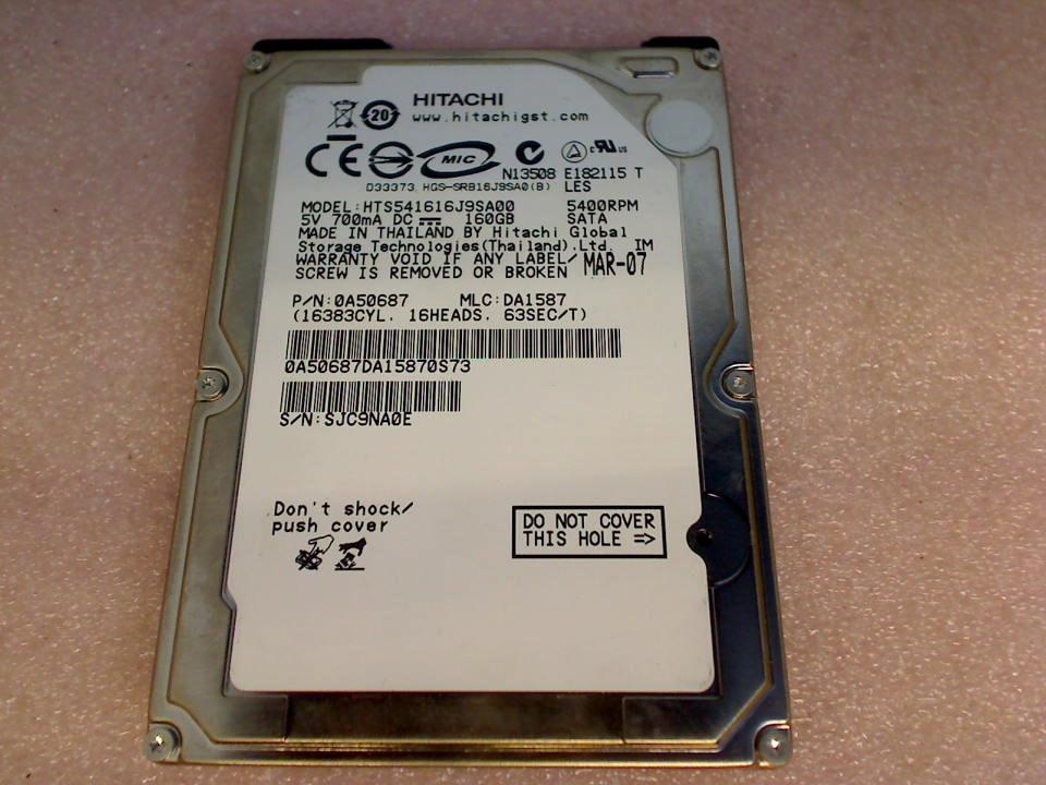 HDD Festplatte 2,5" 160GB HTS541616J9SA00 (SATA) Hitachi