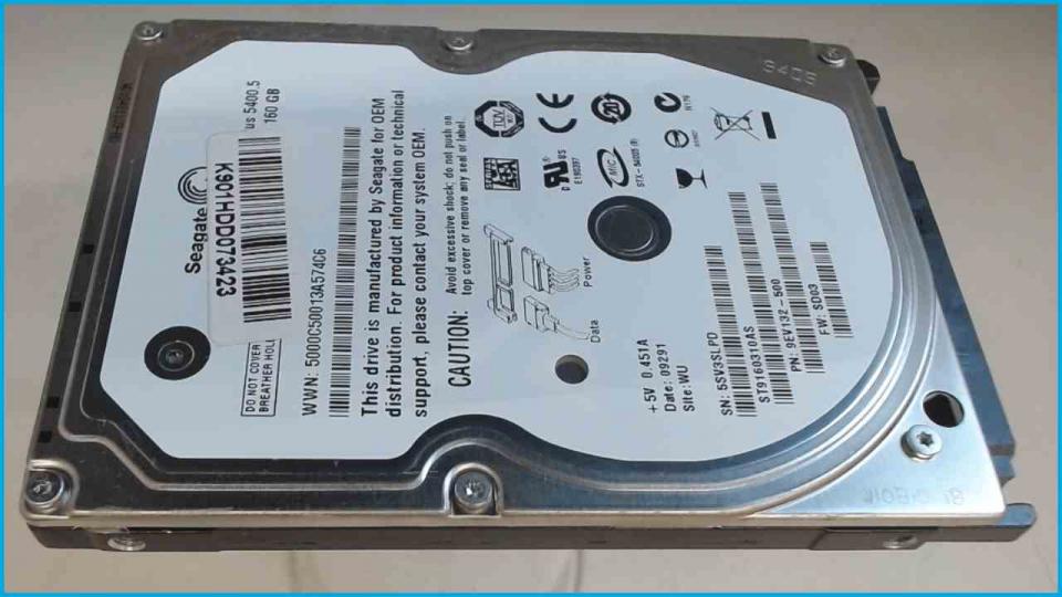 HDD Festplatte 2,5" 160GB Seagate ST9160310AS (2310h) Medion E1212 MD96888