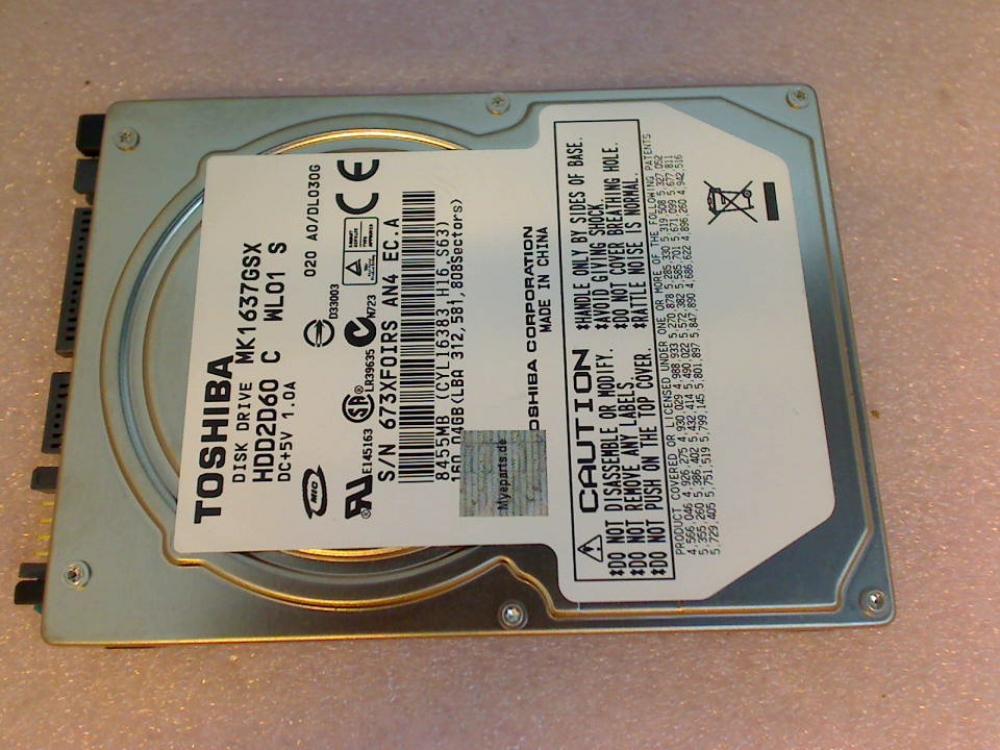 HDD Festplatte 2,5" 160GB Toshiba HDD2D60 MK1637GSX Maxdata ECO 4011 IW 8615P
