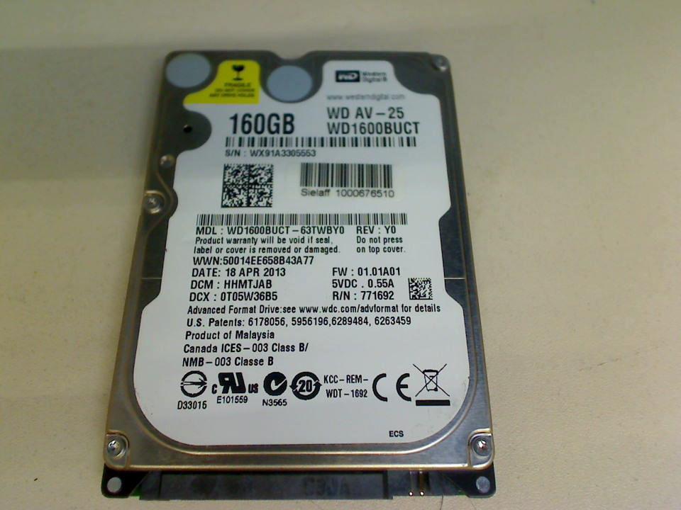 HDD Festplatte 2,5" 160GB WD1600BUCT HP Compaq 6720s -3