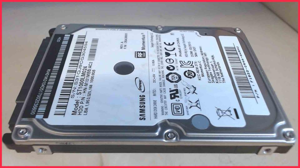 HDD hard drive 2.5" 1TB 1000GB 5400RPM 8MB SATA Samsung ST1000LM024 (561h)